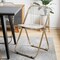 Leisuremod Lawrence Acrylic Folding Chair with Gold Metal Frame, Clear LFG19CL - alternate 4