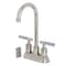 Kingston Brass Double-Handle 4" Centerset Bar Faucet, Polished Nickel KB8496KPS - alternate 1