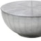 Homeroots 39" Silver Aluminum Aviator Round Drum Coffee Table 572267 - alternate 5