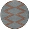 Homeroots 8' Brown And Aqua Round Geometric Washable Indoor Outdoor Area Rug 598730 - alternate 4