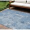 Homeroots 8' X 10' Denim Blue And Ivory Abstract Washable Indoor Outdoor Area Rug 596857 - alternate 1