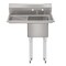 Koolmore 1 Compartment Stainless Steel NSF Commercial Kitchen Prep & Utility Sink with Drainboard SA151512-15L3 - alternate 3