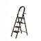 Wrightmaster 3.8 ft. Steel Step Ladder, 9 ft. Reach 500 lbs. Capacity with Non-Marring Feet and Shelf Black ZoroY-BLACK4 - alternate 1