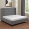 Homeroots Light Gray Velvet Upholstered King Bed Frame 544809 - alternate 1