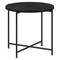 Homeroots 22" Black Wood And Steel Round End Table 544232 - alternate 3