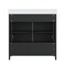 Flash Furniture Haven 36in. Vanity w/Sink, Storage Cabinet w/Blk Hardware, Bottom Drawer, Marble Countertop, Blk FS-BN-4-36-KD-BK-HDBLK-GG - alternate 3