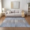 Homeroots 3' X 5' Sky Blue And Denim Blue Striped Washable Indoor Outdoor Area Rug 578004 - alternate 3