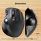 Elecom EX-G Wireless Ergo Trackball, Ruby Ball bearing, 5 Programmable Buttons, Windows, Mac M-XT3DRBK - alternate 3