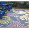 Border Concepts Outdoor Mat, 6 ft L, 9 ft W, Daisy, Reversible Pattern, Plastic Rug, Violet 21248 - alternate 2