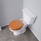 Jones Stephens Oak Designer Wood Toilet Seat, Closed Front with Cover, Chrome Hinges, Round C3B2R118CH - alternate 2