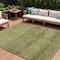 Homeroots 9' X 12' Artichoke Green And Ivory Geometric Washable Indoor Outdoor Area Rug 630487 - alternate 1