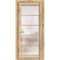 Sartodoors Solid French Door Frosted Glass Oak 18x84 Solid Core Modern Interior QUADRO4002ID-DUB-1884 - alternate 1