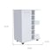 Homeroots White Rolling Bar Cart With Wine Storage 535093 - alternate 3