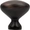 Designperfect 1-1/4 Overall Length Oval Cabinet Knob, Brushed Oil Rubbed Bronze DPA-B7KORB - alternate 2