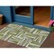 Homeroots 3' X 5' Green Gray And Ivory Geometric Washable Indoor Outdoor Area Rug 598262 - alternate 1