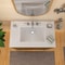 Whitehaus Collection 37 in Countertop Vanity Sink with Integrated Rectangular Bowl, Faucet Drilling and Overflow WHCS3722-3H - alternate 2