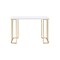 Homeroots 48" White and Gold Writing Desk 491483 - alternate 2