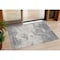 Homeroots 3' X 5' Gray And Beige Abstract Washable Indoor Outdoor Area Rug 599496 - alternate 1