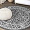 Jonathan Y Palazzo Vine and Border Textured Weave Black/Gray 5 ft Round Indoor/Outdoor Area Rug SMB103C-5R - alternate 1