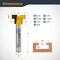 Powertec T Track, Tungsten Carbide Tipped Router Bit, 1/4" Shank, 5/8" Dia., Slatwall, 2PK 73022-P2 - alternate 2