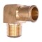 Auveco Brass 90 Degree Beaded Hose Barb 3/4in To Male Pipe 1/2in Adapter, 2PK 465 - alternate 1
