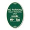 Signmission No Parking Valet Parking Only With Right Arr, 12 In X 18 In Architectural, Heavy Gauge Aluminum A-OV-G-1218-23644 - alternate 1