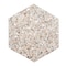 Apollo Tile Amalfi 9x8 in. Ivory White with Copper flecks Glossy Shell, Terrazzo Hexagon Tile, 5PK APLAQT8804HXWHT - alternate 1
