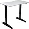 Iceberg Pneumatic Adjustable Desk, White Ash Top, Black Base, 59 in x 29 in 69167 - alternate 1