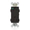 Leviton Straight Blade Receptacle, 5-20R, 20 A, 125V AC, Flush Mount, Self-Grounded M1636-HGE - alternate 1