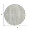 Homeroots 8' Sage And Ivory Round Striped Washable Indoor Outdoor Area Rug 631559 - alternate 5