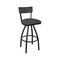 Bfm Seating Bristol Swivel Barstool - Grade 4 Upholstered Seat & Back - Steel Frame - Sand Black Finish 4301SSTT006-SB - alternate 1