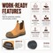 Handpoint 822 Mens 6 in Composite Toe Work Boots-Nubuck Leather Slip-On Safety Boots, 9 TAN822EE-9 - alternate 3