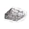 Jonathan Y Giulia 13 in. 2-Light Modern Contemporary Alabaster/Iron Square LED Flush Mount, White and Black Marb JYL1201C - alternate 4