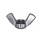 Auveco 3/8in-16 Cold Forged Wing Nuts Nickel, 50PK 3743 - alternate 1