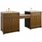 James Martin Vanities Bellshire 84" Dual Vanity Set with 24" Make-Up Counter, Honey Oak w/3 cm Tajnar Eclos Top 660-VMC84-HNO-3TJR - alternate 3