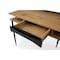 Homeroots 43" Natural and Black Writing Desk 543760 - alternate 2