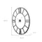 Homeroots 42" Black Iron Analog Round Wall Clock 609407 - alternate 2