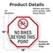 Signmission No Bikes Beyond This Point, 18 Inch X 18 Inch, Vinyl Decal OC-D-18-75 - alternate 3