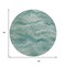 Homeroots 8' Teal Blue And Ivory Round Abstract Washable Indoor Outdoor Area Rug 631319 - alternate 3