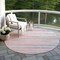 Homeroots 8' Pink Blue And Purple Round Striped Washable Indoor Outdoor Area Rug 597273 - alternate 5