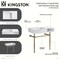 Kingston Brass 36-Inch Solid Surface Console Sink with Stainless Steel Legs, 8-Inch, 3-Hole KVPB3368SQA2 - alternate 2