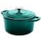 Crock-Pot Artisan 3 Quart Enameled Cast Iron Casserole with Lid in Gradient Teal 94225.02 - alternate 1
