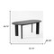 Homeroots 66" Black Solid Wood Oval Dining Table 712220 - alternate 4