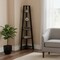 Homeroots 71" Espresso Wood Five Tier Corner Bookcase 332851 - alternate 2