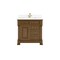 James Martin Vanities Brookfield 36 in Single Vanity, Honey Oak w/ Single Hole 3 CM White Zeus Silestone Top & Backsplash 547-V36-HNO-1WZ - alternate 1