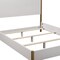 Homeroots Natural and White Solid Wood And Upholstery California King Bed Frame 524810 - alternate 4