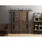 Sartodoors Sliding Closet Barn Bypass Doors 36 x 80in, Cognac Oak W/ Black Glass, Sturdy 6.6ft Rails VEREGIO7588BBB-AKA-36 - alternate 1
