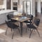 Regency Square Kahlo Breakroom Table W/ 4 M Stack Chairs, 36 in W, 36 in L, Noble Oak TPL3636NOBK47BK - alternate 2