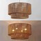Jonathan Y Elliott 24" 5-Light Coastal Bohemian Adjustable Metal Hand-Woven Rattan-Look Paper Rope 2-Tier Drum JYL9563A - alternate 6