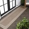Jonathan Y Dover Classic 3-Stripe Border Beige/Cream 2 ft. x 8 ft. Indoor/Outdoor Runner Rug TSN209A-28 - alternate 1